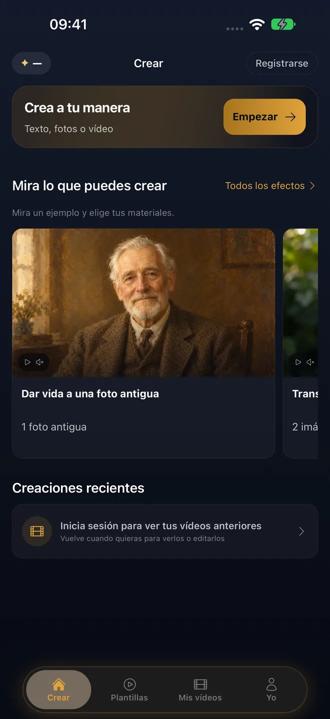 Inicio de creación